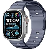 Wepro Sport Bands for Apple Watch Ultra 2 Ultra Band Ultra 3 49mm 46mm 45mm 44mm 42mm for Men, Waterproof Soft Silicone Rugged Ocean Breathable Strap for iWatch Series 11 10 9 8 7 6 5 4 3 2 1 SE
