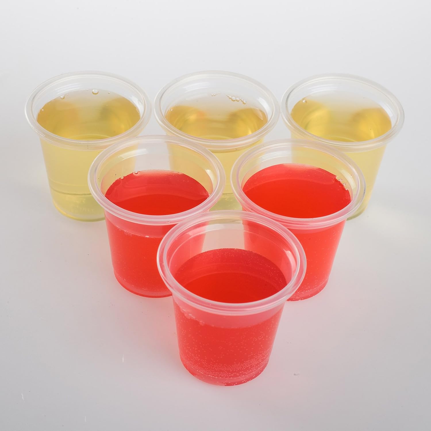 2Ounce Clear Plastic Jello Shot Souffle Cups with Lids GOLDEN APPLE