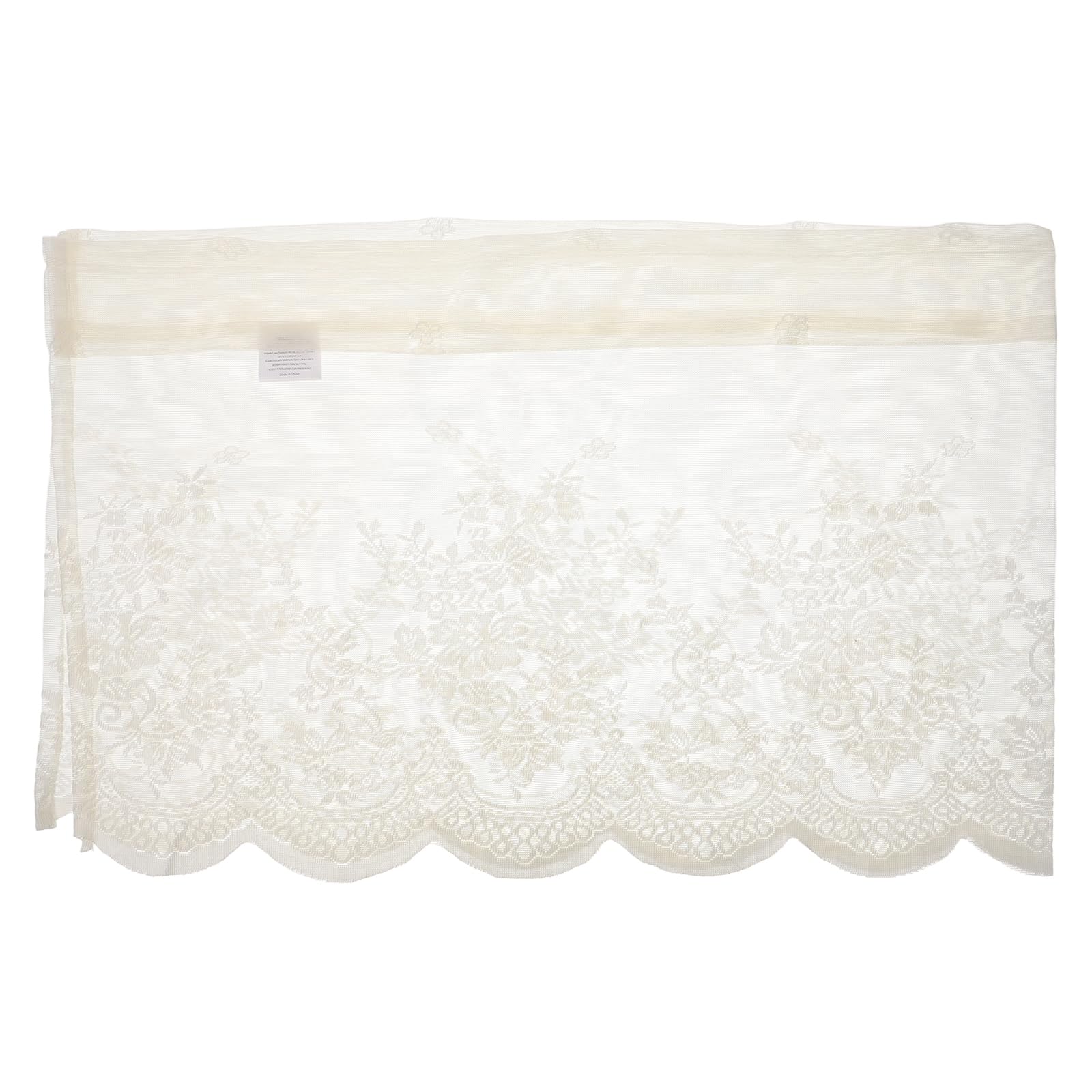 HOMSFOU Short Lace Curtains Half Window Curtain for Kitchen Balcony Bathroom Boys Girls Room Light Filtering and Ventilation