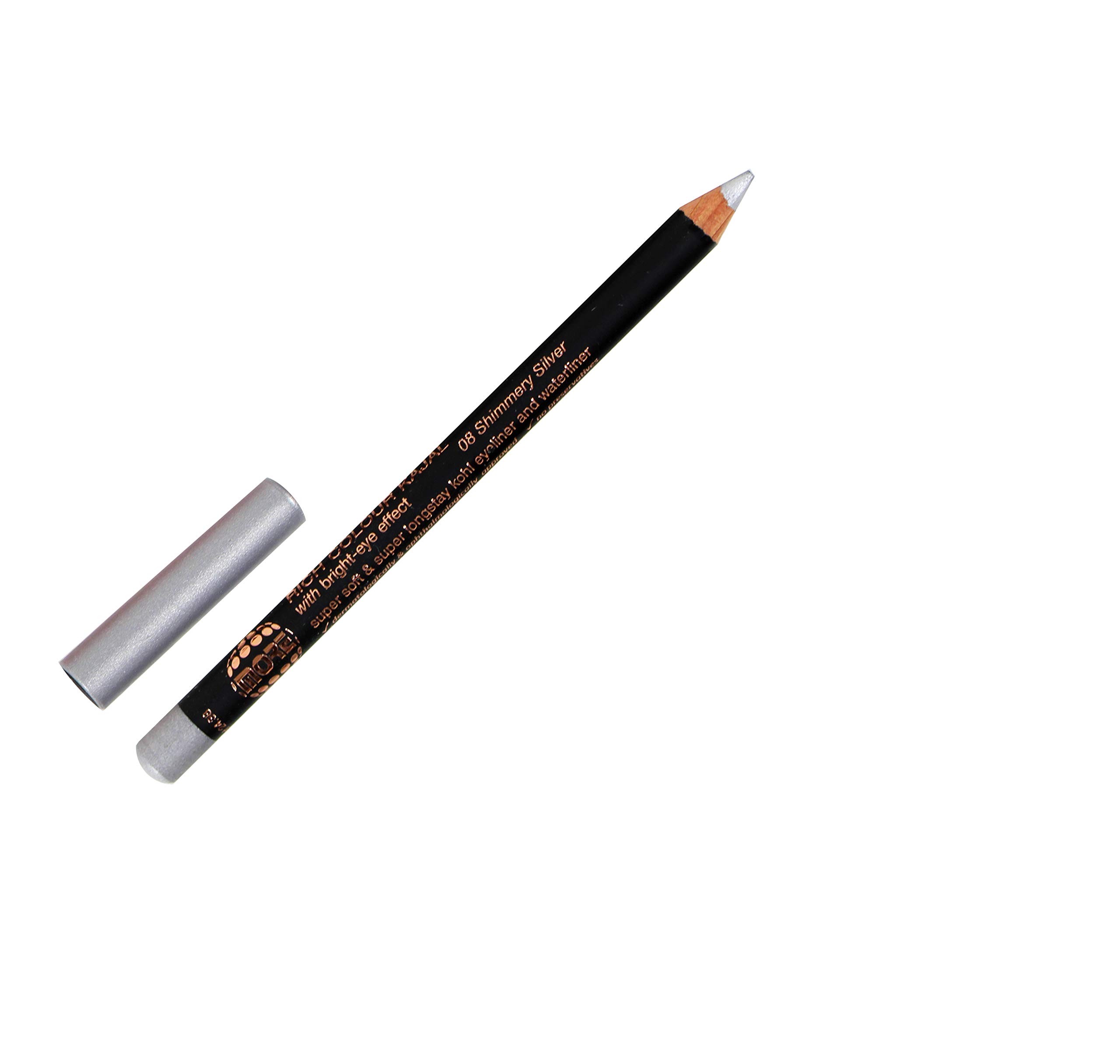 08 Metallic Silver More Rich Colour Kajal bright eye effect eyeliner and waterliner inner eyelid Kohl eye liner pencil