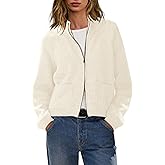 LAMISSCHE Womens Cardigan Sweaters Oversized Turtleneck Cable Knit Sweater Long Sleeve Zip up Cardigan with Pockets