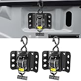 NeaLia Retractable Truck Bed Ratchet Straps for Ford F150 2015-2025, 10 ft Ultimate Ratchet Straps for F-150, Self Retracting Tie Down with Boxlink Plates Mounted Brackets Bed Mount Heavy Duty Bolt on