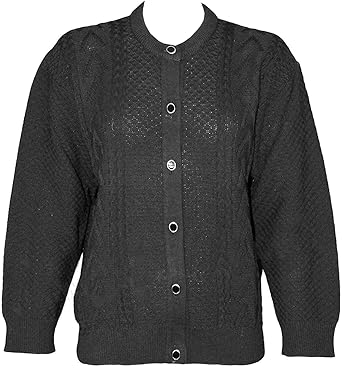 chunky crew neck cardigan