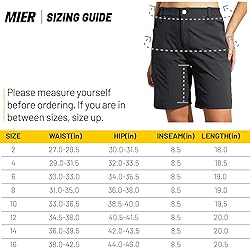 MIER Women's Quick Dry Stretchy Hiking Shorts