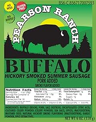 PEARSON RANCH Buffalo Summer Sausage 6 Ounce Bison