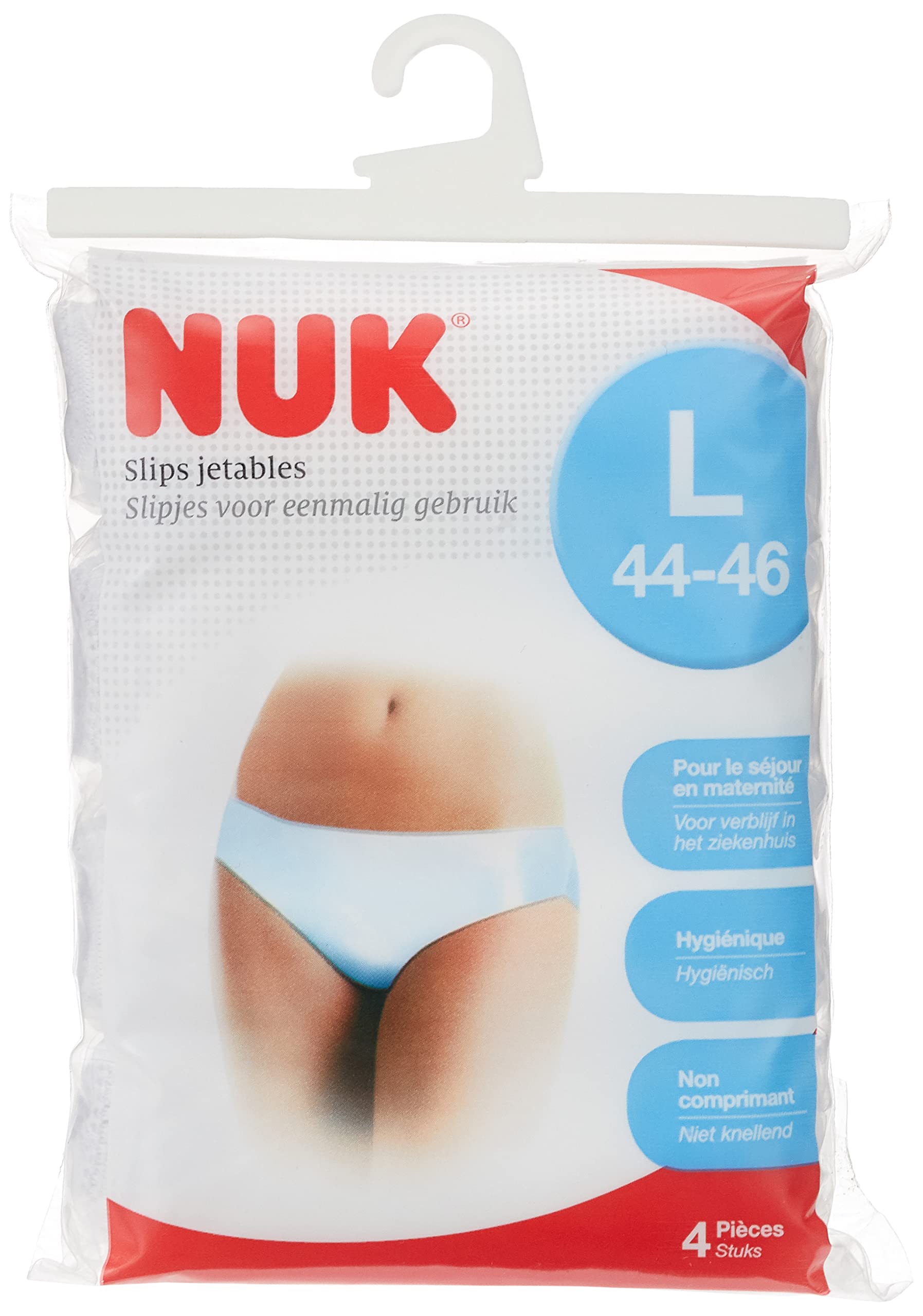 Nuk Disposable Briefs for Maternity Stay | XL | 4 Pieces White