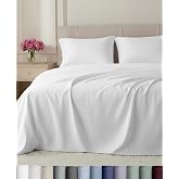 California Design Den Luxury 800 Thread Count Twin Sheets, 3 Pcs Set, White | 100% Cotton Sateen Backed by Good Housekeeping Seal - Soft &amp; Thick, All-Around Elastic, Durable, Easy Care