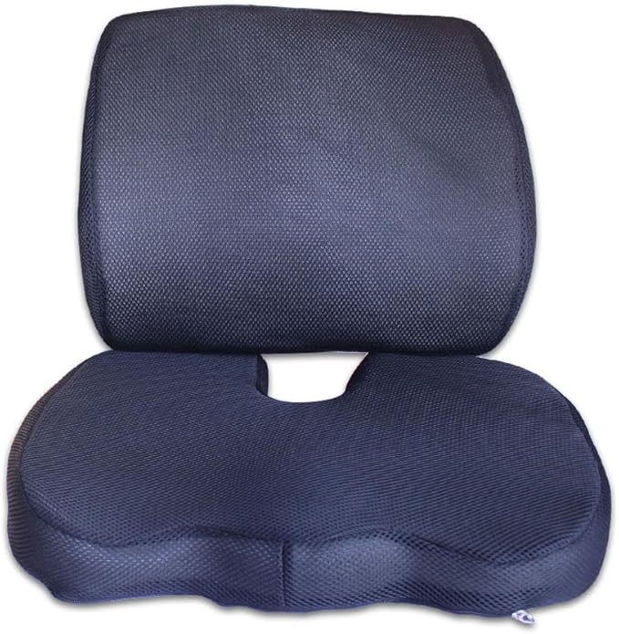 Aohayo Back&Seat Cushion Wellness Comfort Travel Foam Cushion Provides