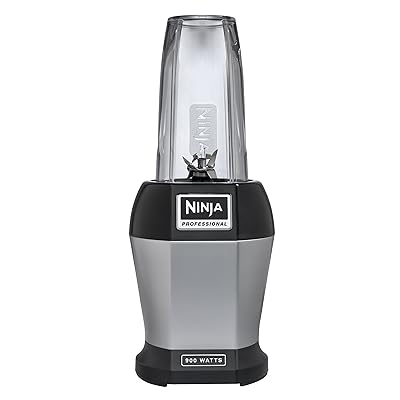 Ninja Nutri Pro Compact Personal Blender, with 18 Oz. and 24 Oz. To Go Cups, in a Black and Silver Finish