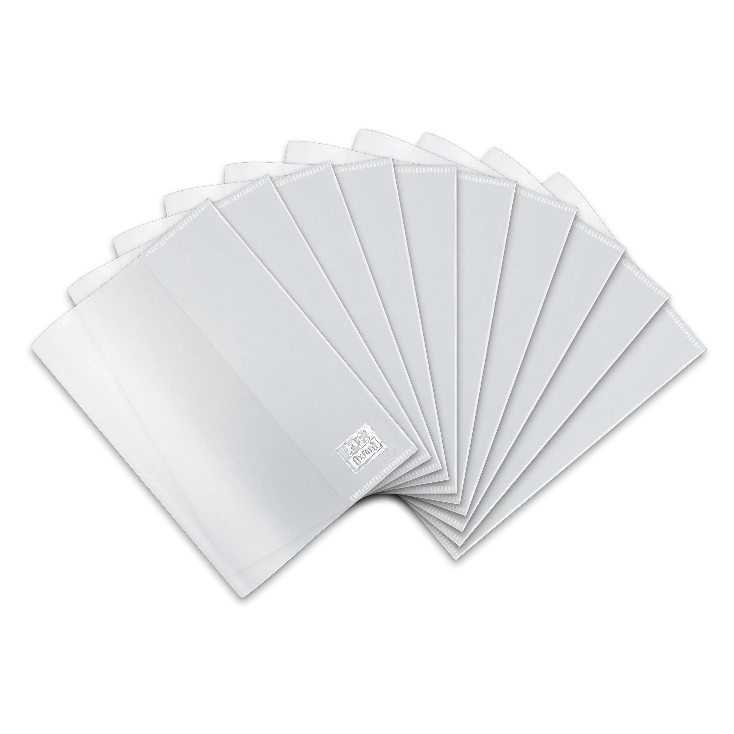 Oxford 10 x A6 Clear Clear Plastic Notebook Covers