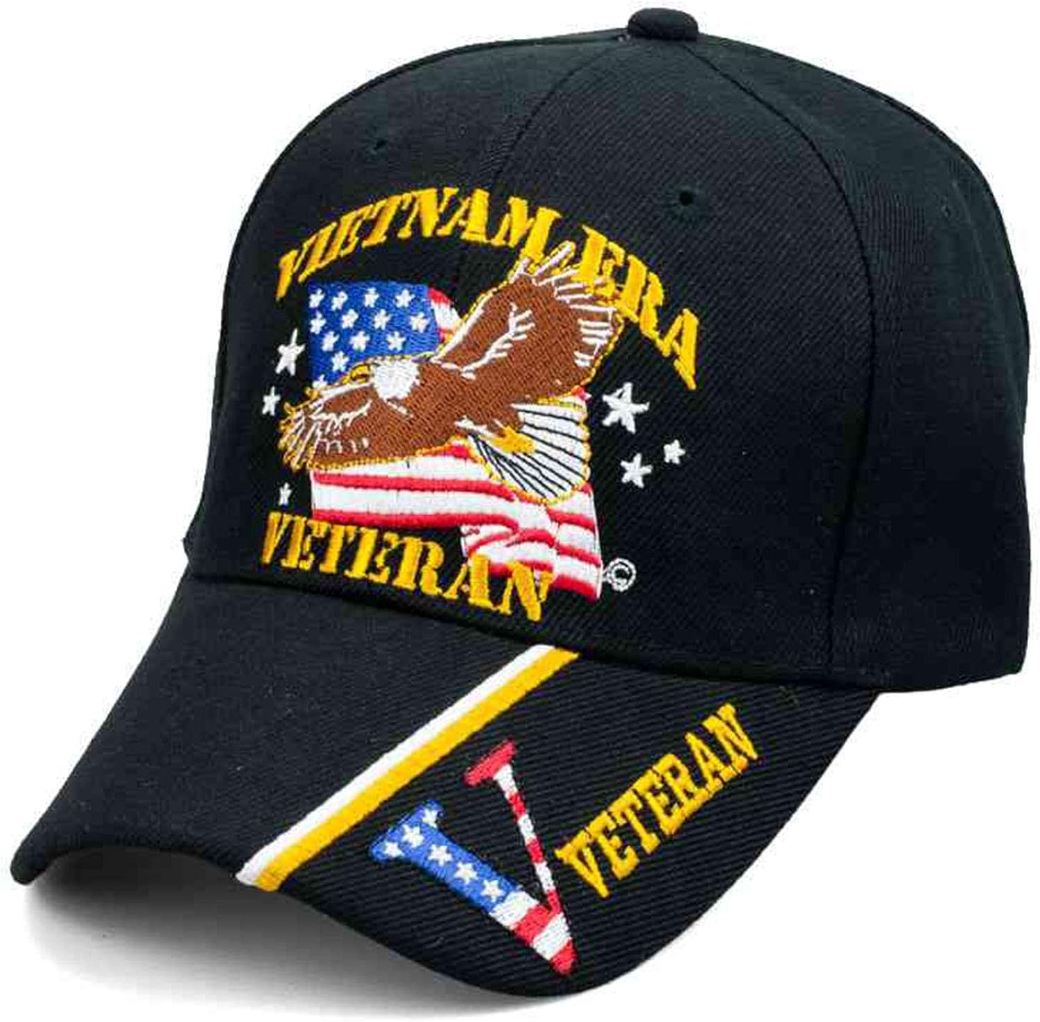 Vietnam Era Veteran Patriotic Baseball Hat with Bald Eagle, American