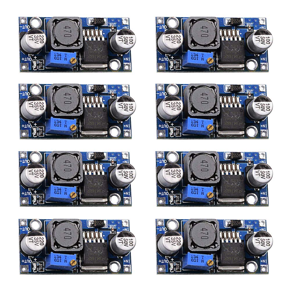 HONG111 8Pack LM2596 DC to DC Adjustable Buck Converter 3-40V to 1.5-35V Power Supply Step Down Module