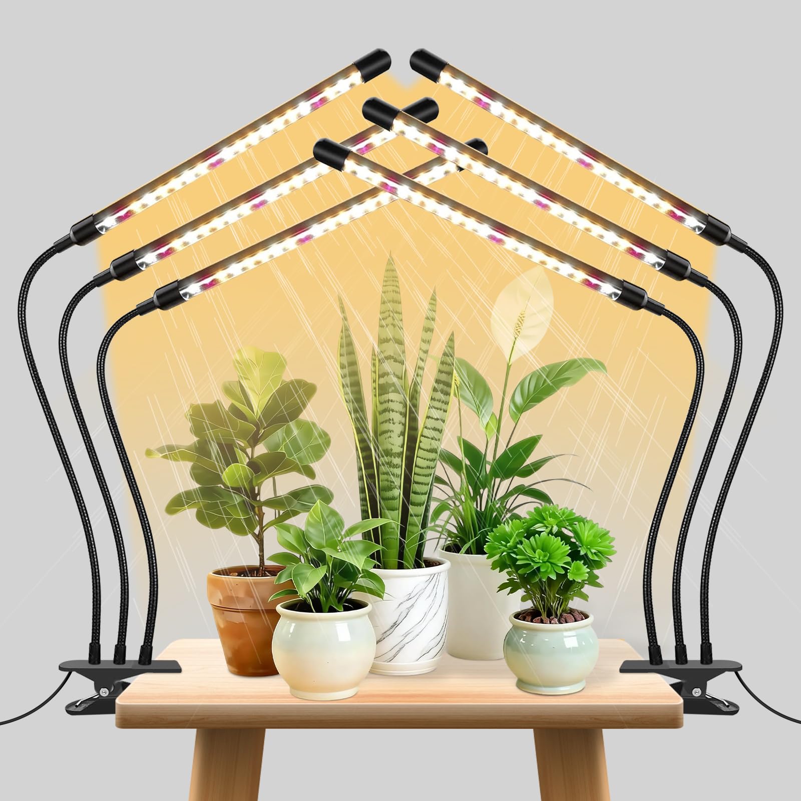 Sleek adjustable grow lights