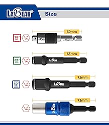 LABEAR - 1/2"x72L, 2-in-1 Impact Bit and Socket