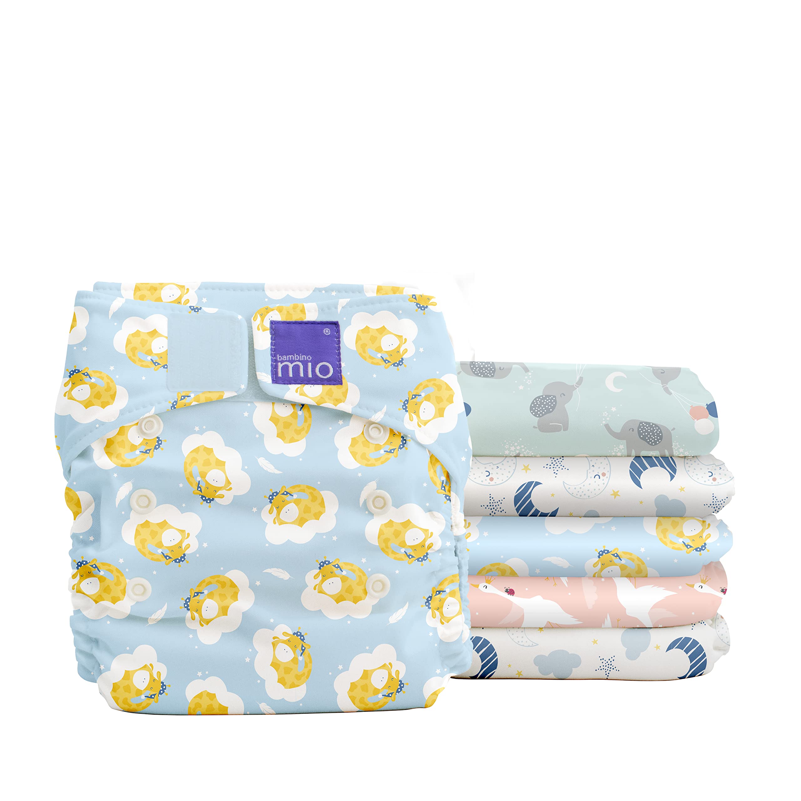 Bambino Mio, Washable Miosolo Classic Nappies, Reusable Cloth Nappies Set (Dreamland) Baby and Toddler (Dreamland)