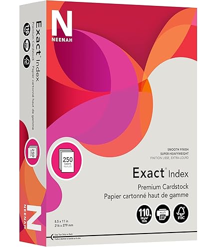Amazon.com: Neenah Exact Index Cardstock, 8.5