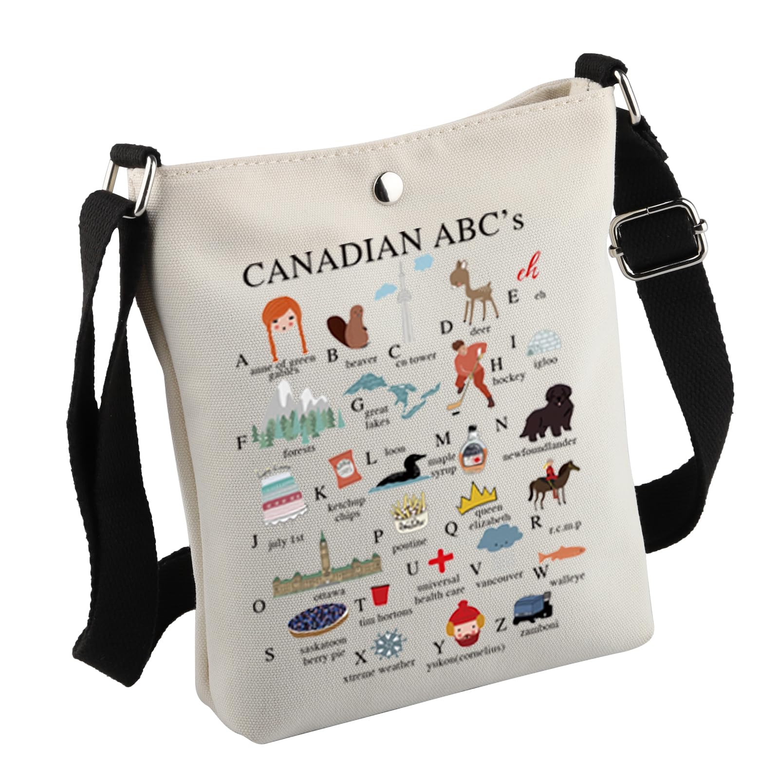 Canadian Alphabet Tote Bag Canadian Lover Gifts Canadian Welcome Bag Canadian Souvenir Gift (CanadianBag)