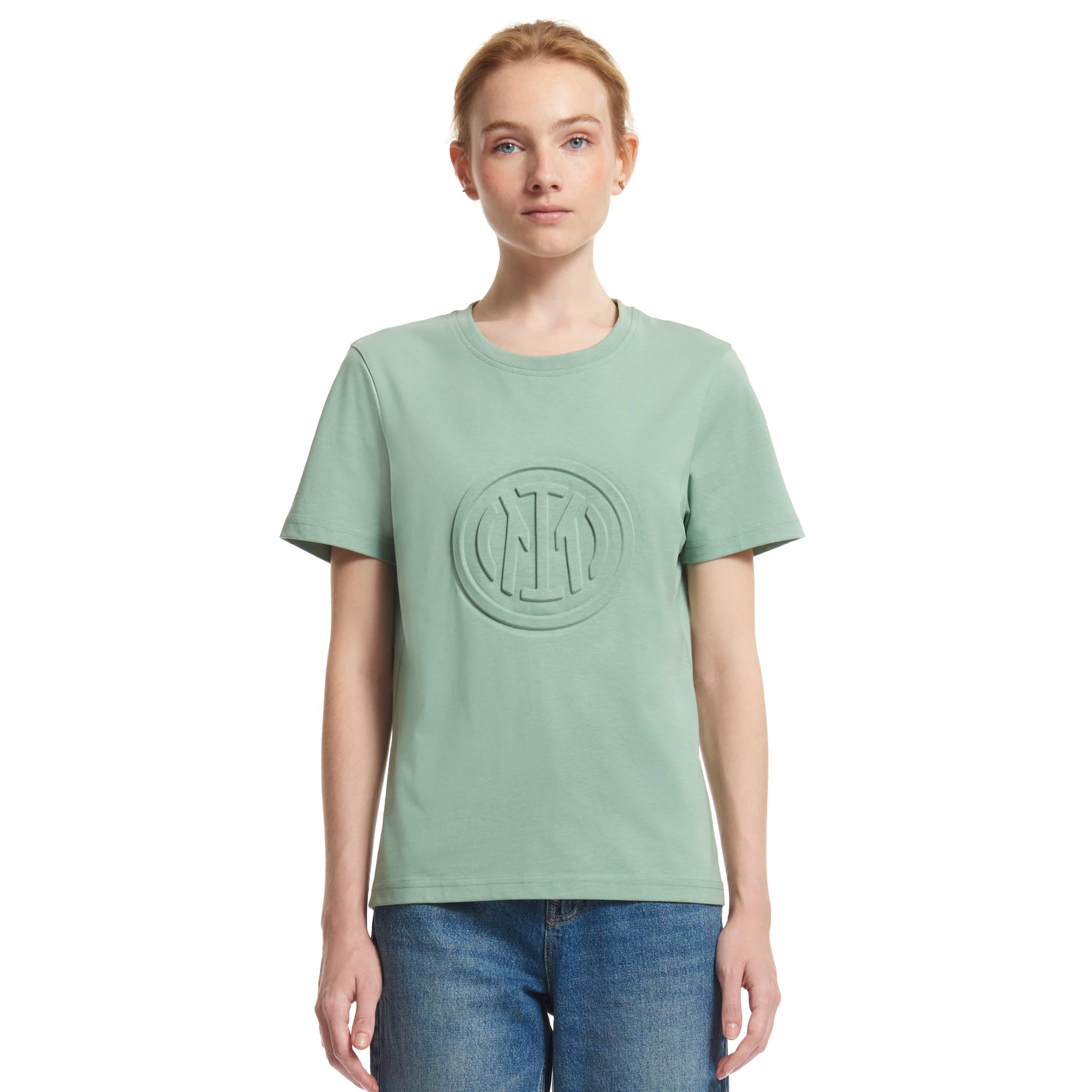 FC Internazionale Milano S.p.A. Women's Embossed Collection Inter t-Shirt, Mint, XS