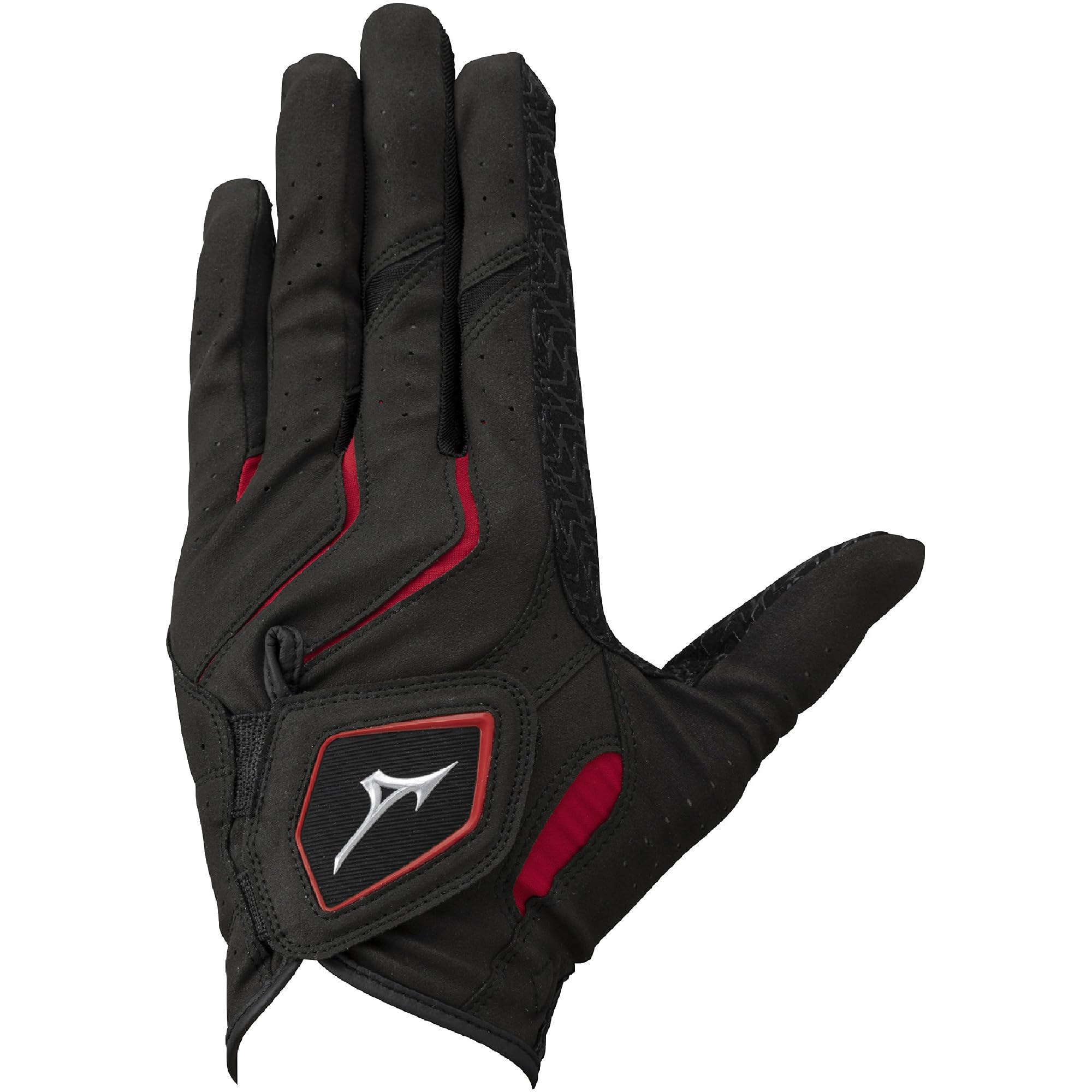 MIZUNO(ミズノ) ゴルフグローブ ダブルグリップ メンズ 左手用 ブラック/レッド 25cm 5MJML401商品画像