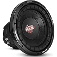 LANZAR 10in Car Subwoofer Speaker Non-Pressed Paper Cone, Stamped Plastic Basket, Dual 4 Ohm Impedance for Vehicle Audio Stereo Sound System MAXP104D, BLACK