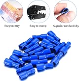 LJHOME Insulated Male and Female Spade Wire Terminal Kit 150 pcs Red Blue Yellow view 3