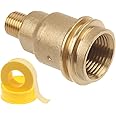 Timsec Propane Gas Fitting Hose Adapter with 1/4 Inch Pipe Thread and QCC1 Male & POL Female Connector, 33ft PTFE Gas Line Pipe Thread Tape for Outdoor Cooking