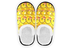 Boccsty Yellow Duck Spa Slippers Christmas House Slipper Indoor Outdoor Halloween Home Shoes for Men Woman