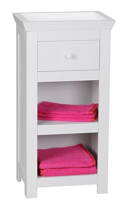 Wohnling Badezimmer Wohn- Regal 77 x 40 x 30 cm mit Schublade und