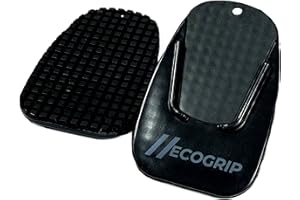 Ecogrip motorcycle kickstand protector pad for parking on hot sidewalk, soft floor, grass and much more...