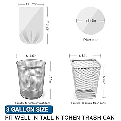 T.FORING 3 Gallon Trash Bags Drawstring 0.96 Mil