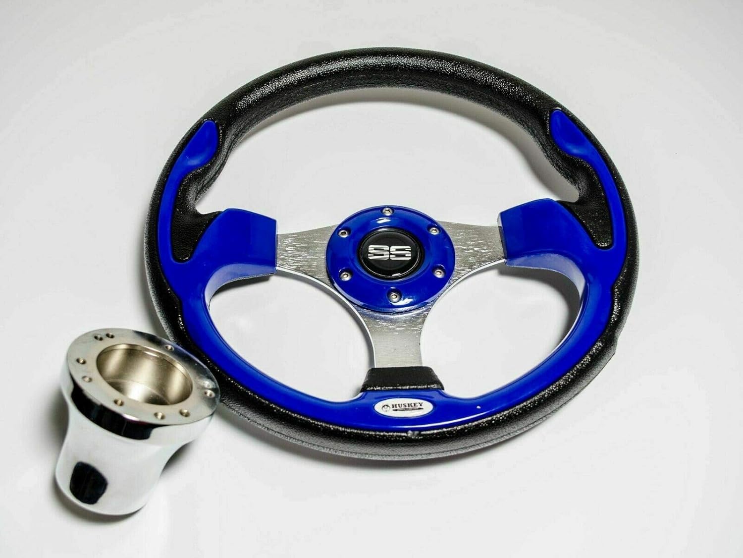 Huskey Ultra Golf Cart Steering Wheel Blue w/Hub Adapter