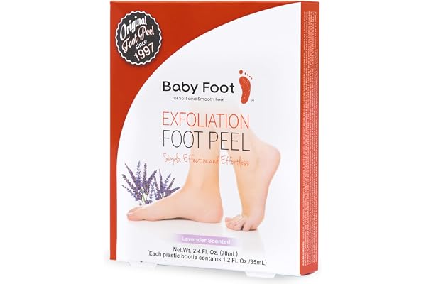 Baby Foot Original Exfoliation Foot Peel - For Rough Cracked, Dry Feet, Dead Skin Removal - Foot Peeling Mask for Baby Soft Feet - Spa Experience at Home & Gift Ideas - Lavender Scented