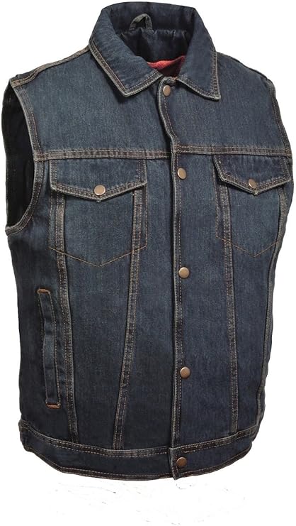 denim riding vest