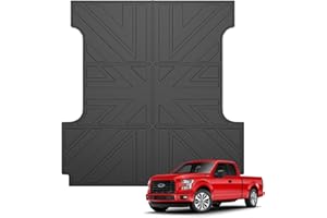 HUYINPJ Truck Bed Mat Compatible with 2015-2024 Ford F150 5.5 FT Truck Bed Liner Cargo Mats TPE Cargo Liner Replacement for Ford F150 Accessories (5.5FT Bed Mat)