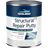 TotalBoat Polyester Structural Repair Putty - Marine Grade Long Strand Fiber Fiberglass Reinforced Filler for Boat and Automotive Repair
