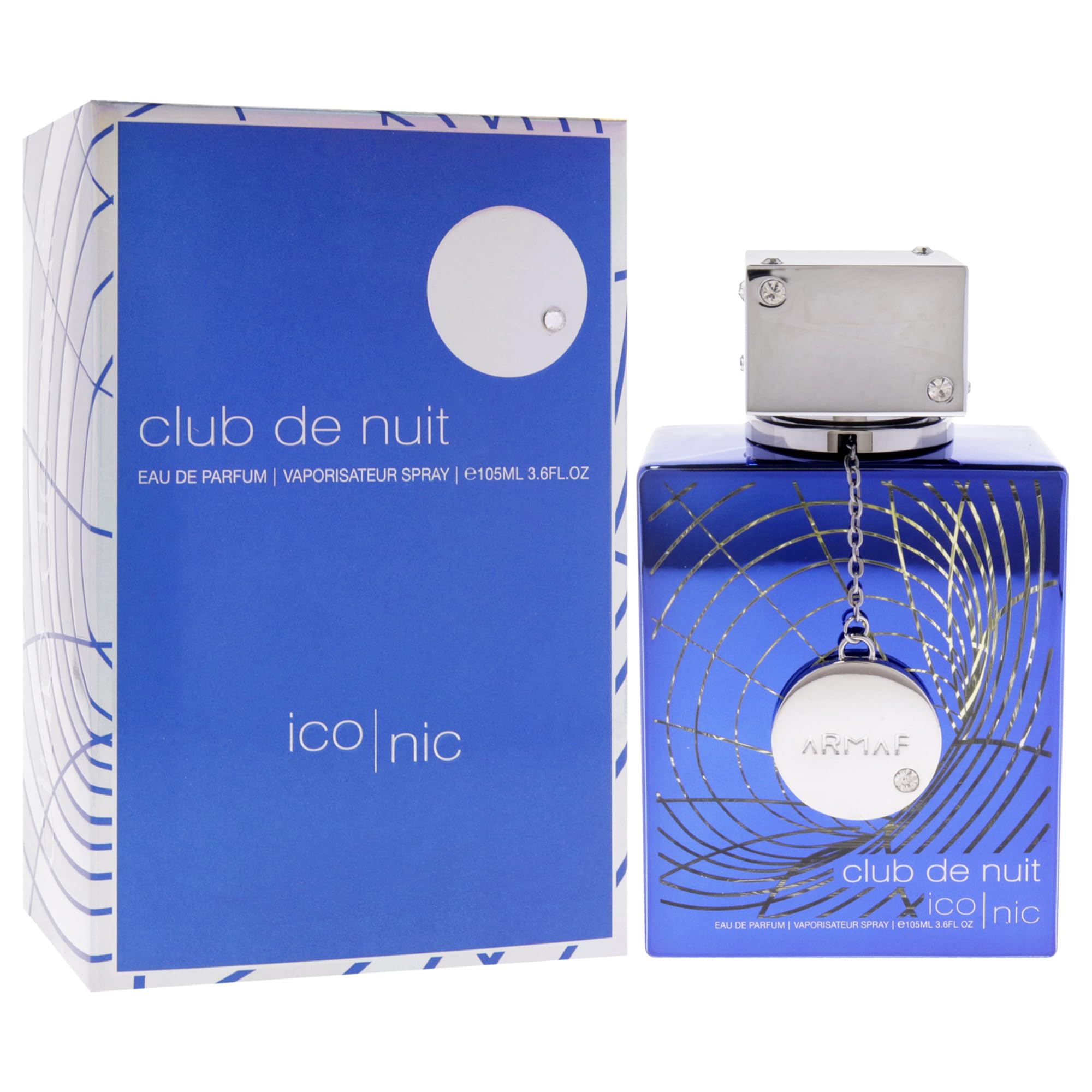 Armaf Club de Nuit Blue Iconic for Men Eau de Parfum Spray, 3.6 Ounce