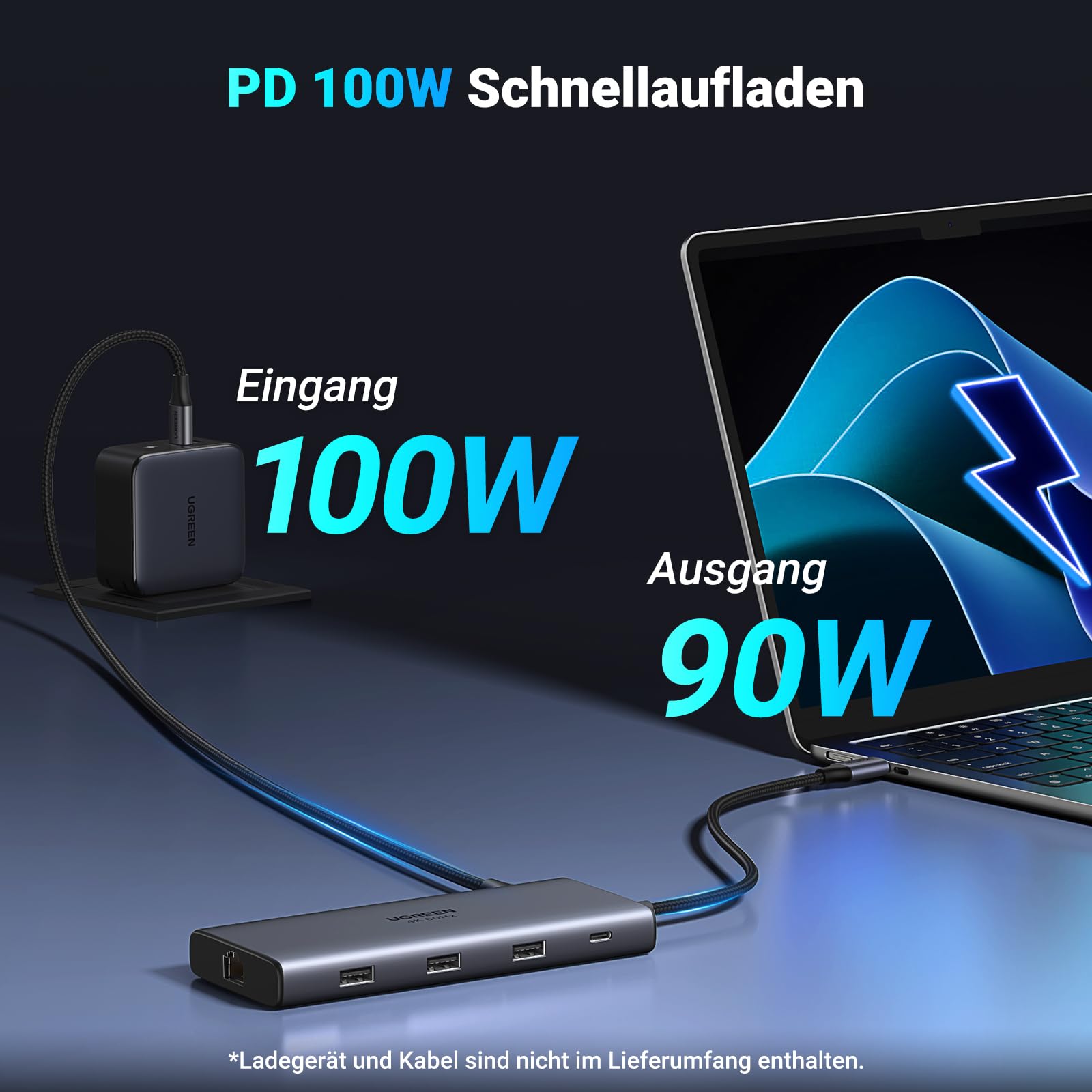 UGREEN Revodok Pro 109 USB C Hub 10Gbps USB A 3.2&USB C 3.2, HDMI 4K@60Hz, PD100W, Ethernet, SD/TF, Docking Station kompatibel mit iPhone 17/16, MacBook Pro/Air, Surface, Galaxy S24/S23 usw. 5