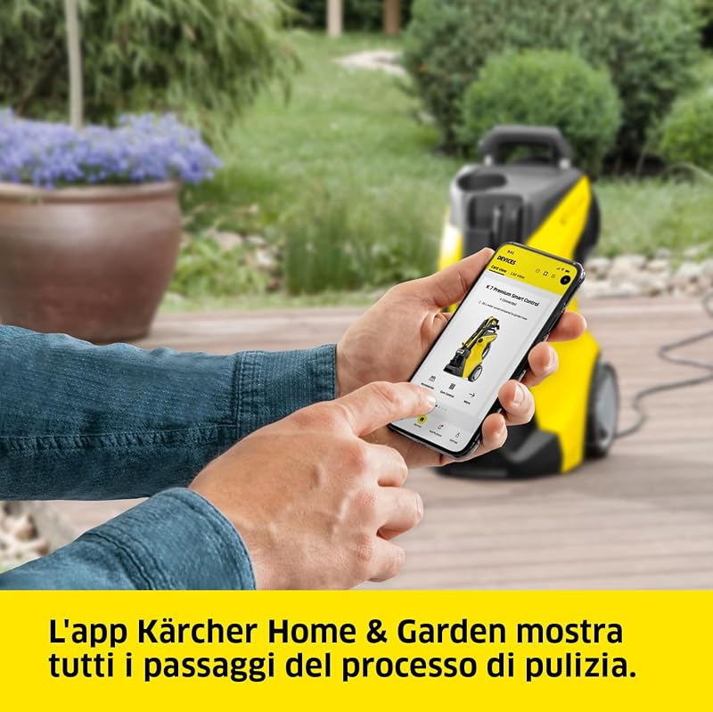 Idropulitrice K 5 Power Control, Pressione max. 145 bar, Portata 500 l/h, Area di lavoro 40 m²/h, Filtro acqua, Pistola LED ad Alta Pressione, Ugello mangiasporco, Lancia Vario Power Jet