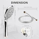 BauTangLe Shower Head 5 Settings Universal 67in Hose Holder Set Upgraded 2025 view 8