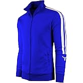 SCREENSHOT Mens Urban Hip Hop Premium Track Jacket - Slim Fit Side Taping Sportswear Urbanwear Streetwear Fashion Top