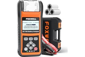 FOXWELL BT780 Car Battery Tester, 12V 24V Battery Load Tester with Printer 100-2000CCA Digital Automotive Cranking Charging S