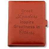LBWCER Boss Appreciation Gift Mentor Notebook Great Leaders Notebook Leader Supervisor PM Mentor Retirement Gift Coworker Farewell Leather Journal Notebooks (Great S)