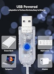 Minetom USB Fairy Lights Plug in, 33 Feet 100 LED