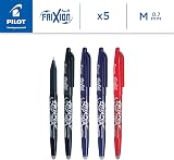 Pilot Frixion Erasable Rollerball Pen 0.7 mm Pack of 5 2 Black 2 Blue 1 Red view 2