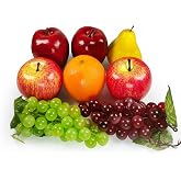 Artificial Fruits Pack, Fake Mixture Fruits for Home Decor, Simulation Fruit Set, Party Chirstmas Decortion, Faux Fruit Modle for Photoshoot, Artificial Apple Pear Grape Orange (6 Kinds,8 Pcs)