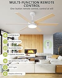 Vaczon 60 Inch Ceiling Fans with Lights and