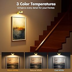 3Pcs Battery Operated Picture Light, Magnetic Led