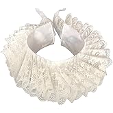 Huralona Renaissance Ruffled Cape - Retro Tulle Layered Victorian Collar