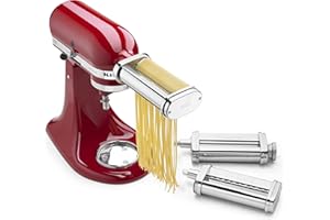 KitchenAid 3-Piece Pasta Roller & Cutter Set Attachment, Silver