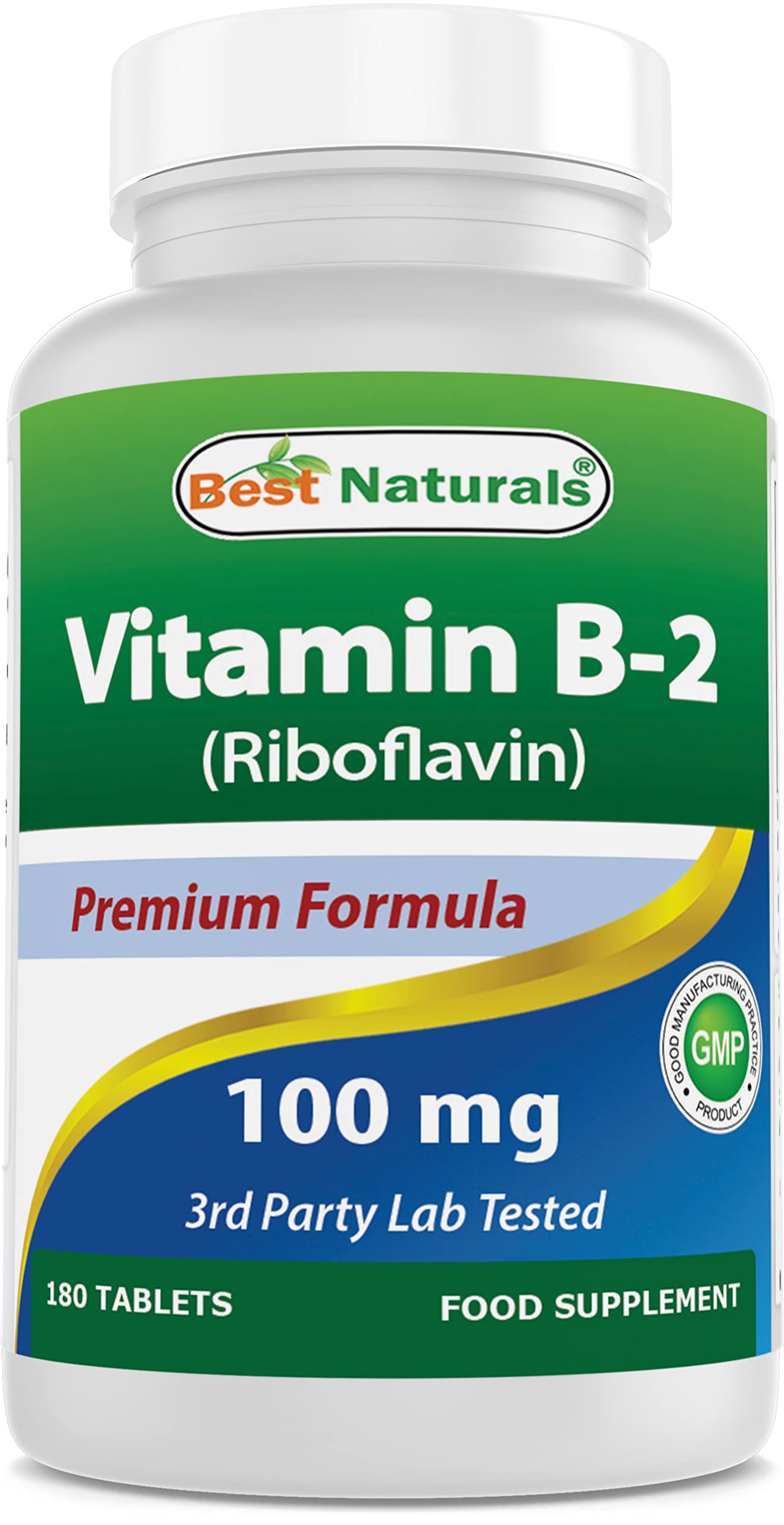 Best Naturals Vitamin B2 Riboflavin 100 mg 180 Tablets — image 1